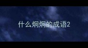 什么炯炯的成语