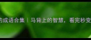 20个描写马的成语合集马背上的智慧看完秒变语文课代表