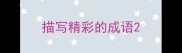 描写精彩的成语