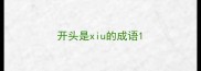 开头是xiu的成语