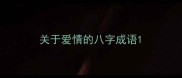 关于爱情的八字成语