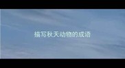 描写秋天动物的成语