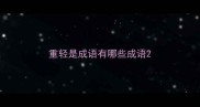 重轻是成语有哪些成语