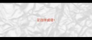 足四字成语