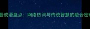 新晋成语盘点网络热词与传统智慧的融合密码
