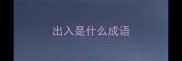 出入是什么成语