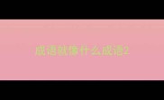 成语就像什么成语