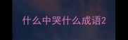 什么中哭什么成语
