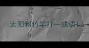 太阳和竹竿打一成语