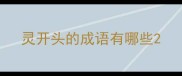 灵开头的成语有哪些