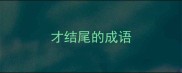 才结尾的成语