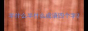 半什么半什么成语四个字
