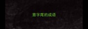 意字尾的成语