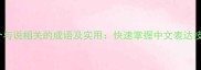 30个与说相关的成语及实用快速掌握中文表达技巧