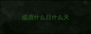 成语什么日什么天