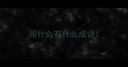 闻什么有什么成语