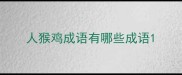 人猴鸡成语有哪些成语