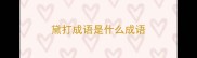 黛打成语是什么成语