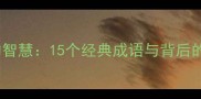 暗中观察的智慧15个经典成语与背后的处世哲学