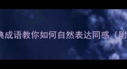 10个经典成语教你如何自然表达同感附详细