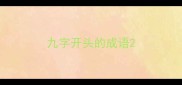 九字开头的成语