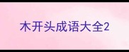 木开头成语大全