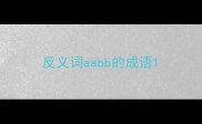 反义词aabb的成语