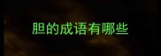 胆的成语有哪些