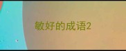 敏好的成语