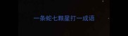 一条蛇七颗星打一成语