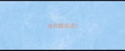 油和醋成语