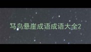 马鸟悬崖成语成语大全