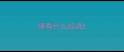 猪有什么成语