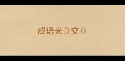 成语光交