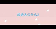 成语大公什么