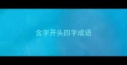 含字开头四字成语