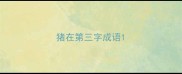 猪在第三字成语
