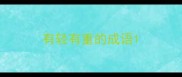 有轻有重的成语