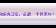10个关于辈字的经典成语最后一个惊呆你成语小课堂