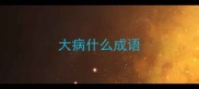 大病什么成语