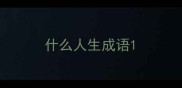 什么人生成语