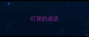 灯笼的成语