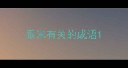 跟米有关的成语