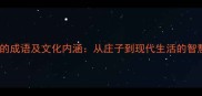 带泻字的成语及文化内涵从庄子到现代生活的智慧传承