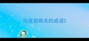 与流泪有关的成语
