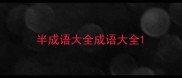半成语大全成语大全