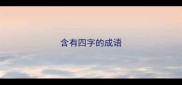 含有四字的成语