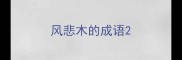 风悲木的成语