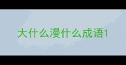 大什么漫什么成语