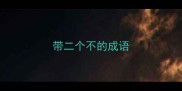 带二个不的成语